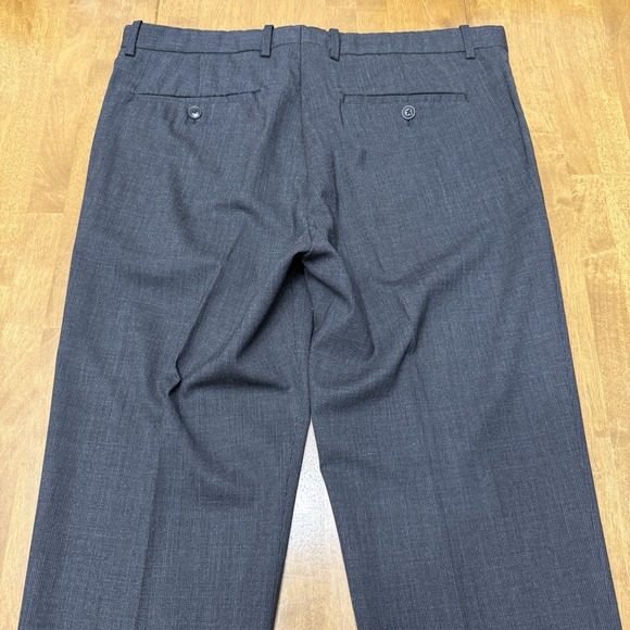 Theory Marlo pants men's 34 black‎ gray stripe stretch wool work trousers slacks - Picture 5 of 11